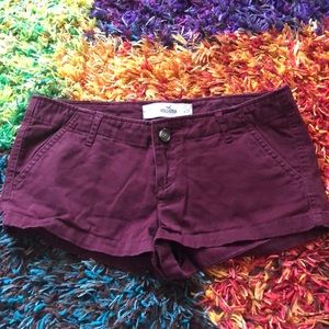 Hollister Maroon Shorts